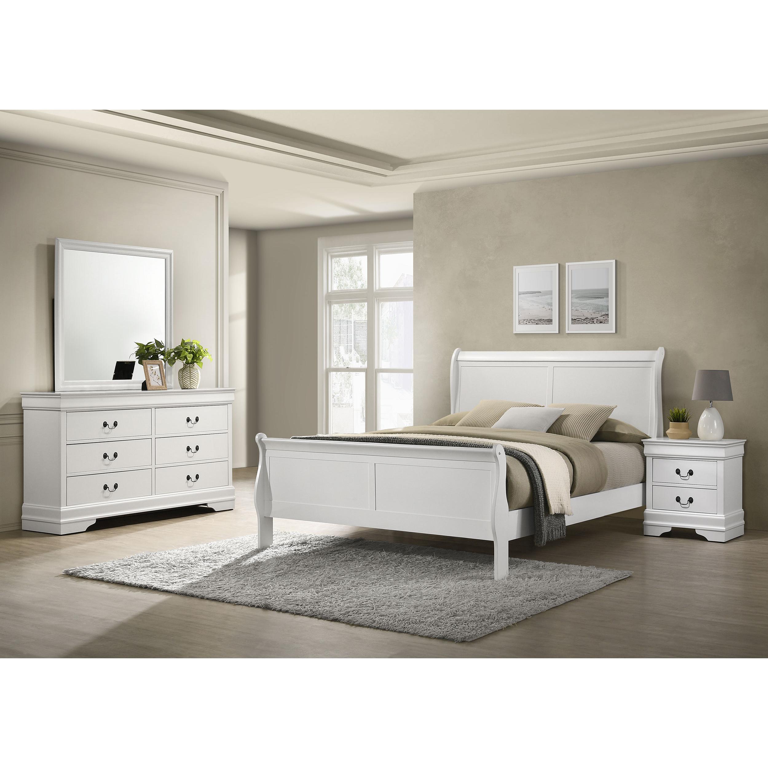 Coaster Furniture Louis Philippe 202441T-S4 6 pc Twin Sleigh Bedroom Set IMAGE 1
